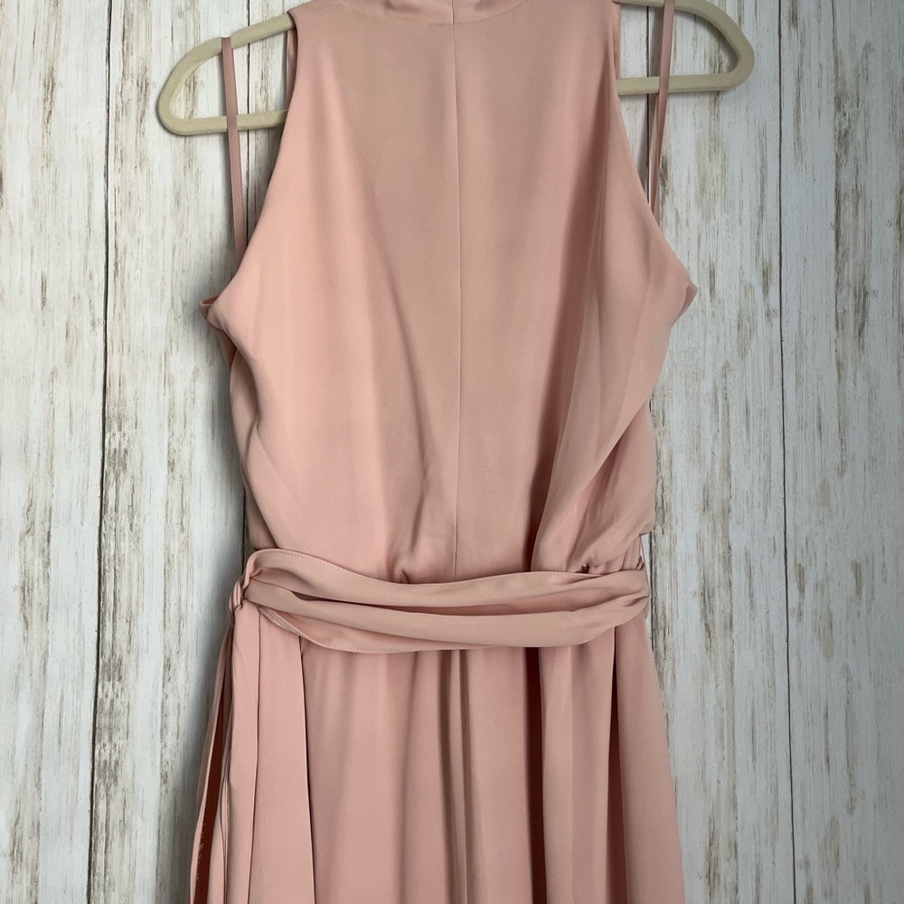 Lauren Ralph Lauren Georgette Pale Pink Halter Dress - Picture 10 of 15